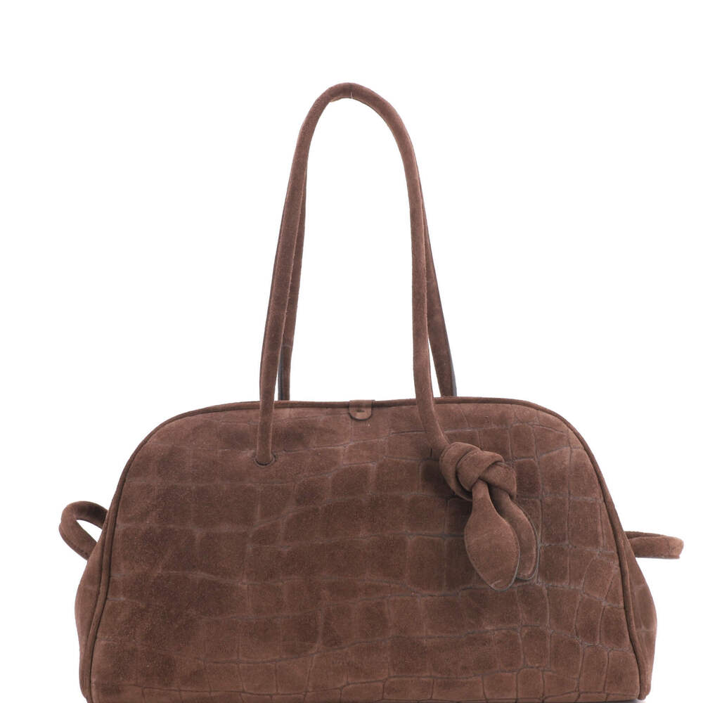 Jacquemus The Turismo Bag Crocodile Embossed Suede